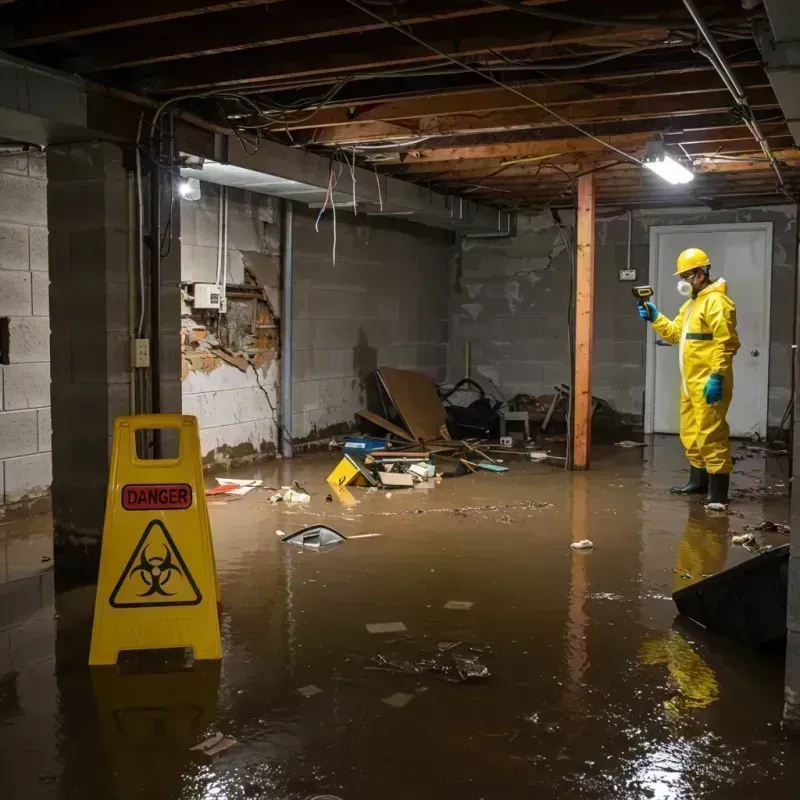 Flooded Basement Electrical Hazard in Shannondale, WV Property