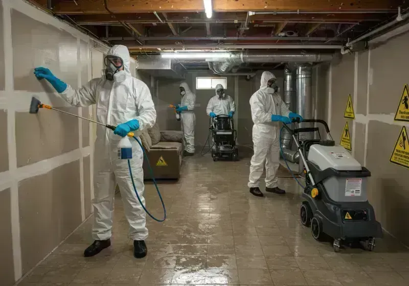 Basement Moisture Removal and Structural Drying process in Shannondale, WV